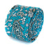 turquoise teal paisley cotton design with floral design